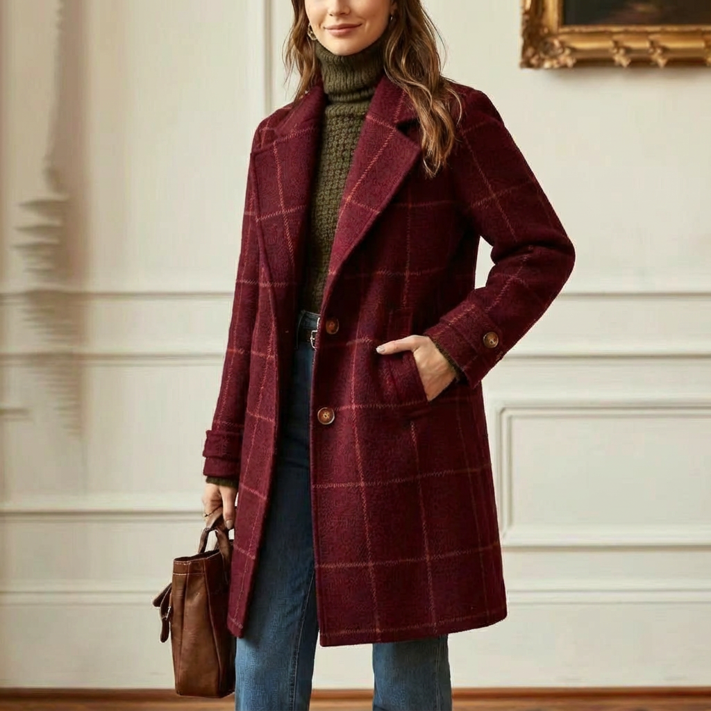 Caroline | Plaid Longline Coat