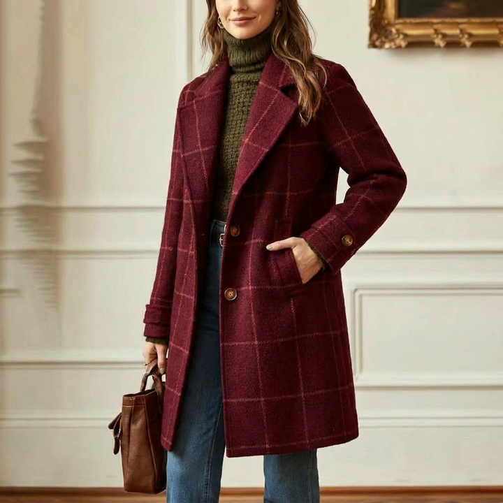 Caroline | Plaid Longline Coat