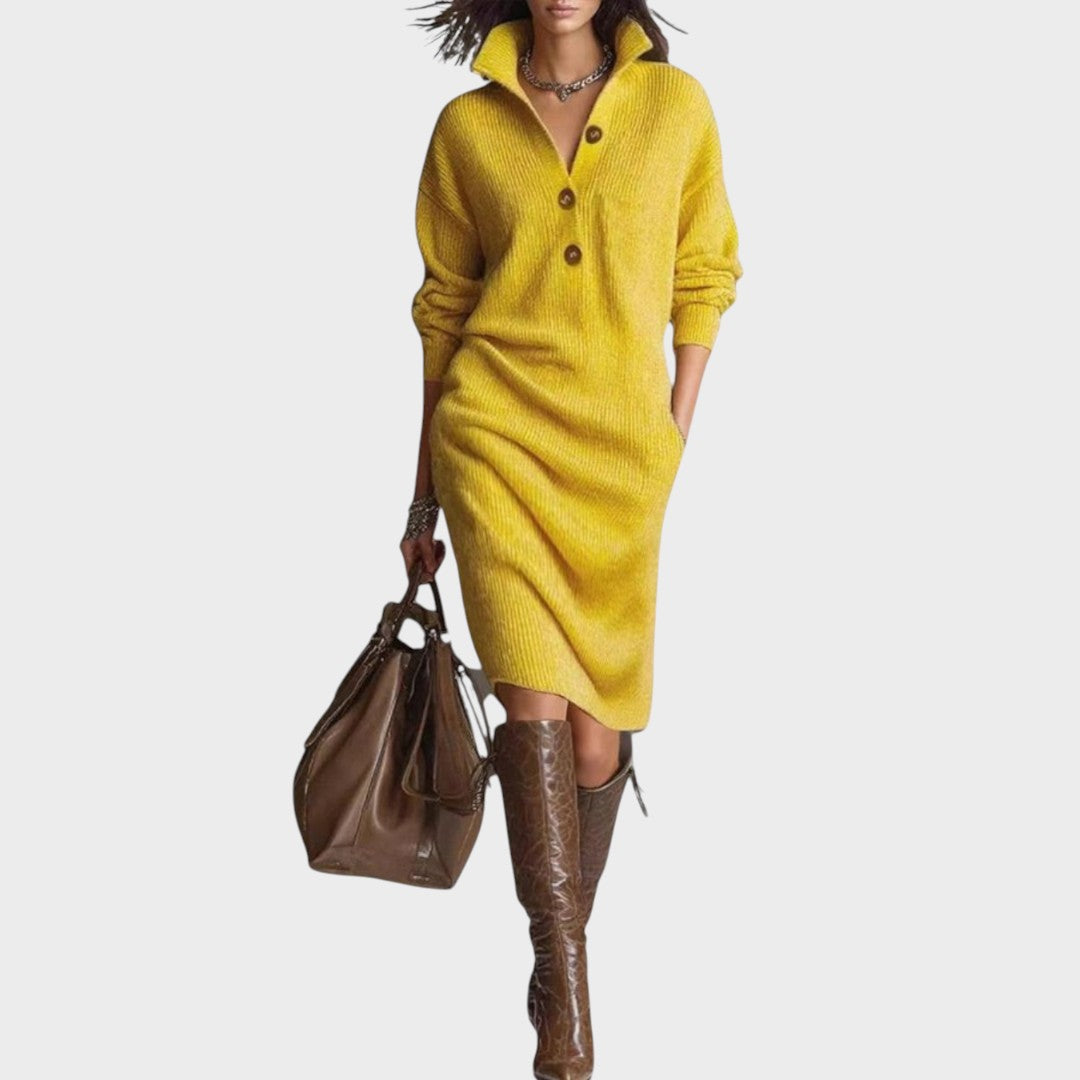 Natalie | Relaxed Collar Midi Dress