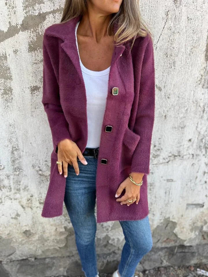 Rebecca | Longline Button-Front Cardigan Jacket