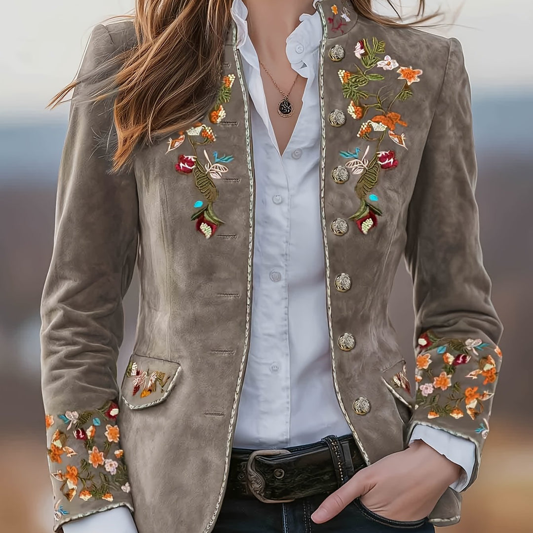 Rosalie | Embroidered Floral Blazer