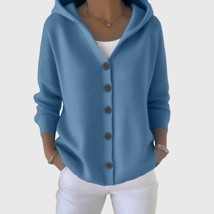 Clara | Soft Hooded Button Cardigan