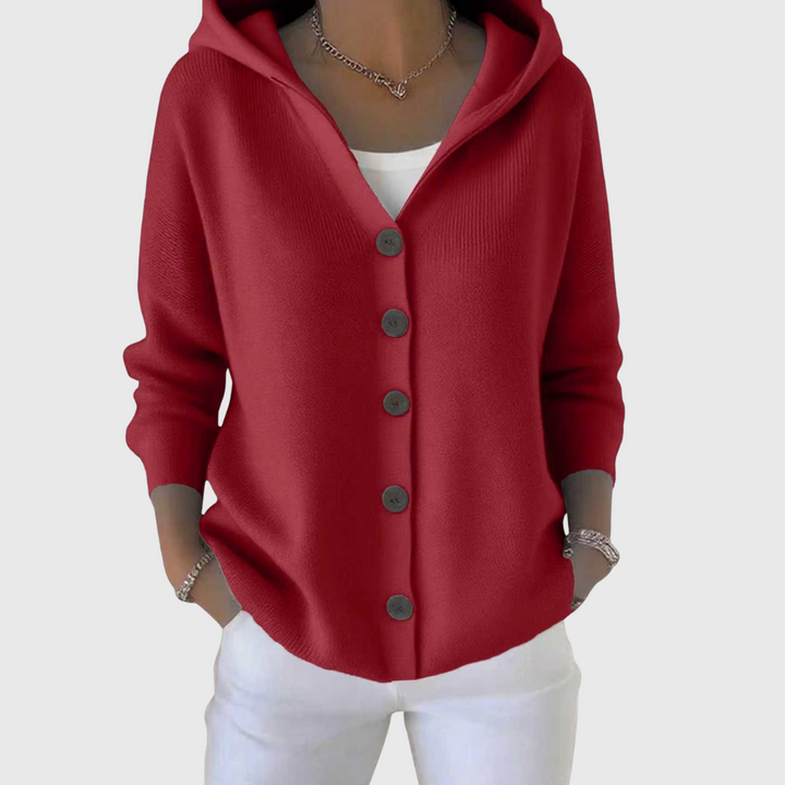 Clara | Soft Hooded Button Cardigan