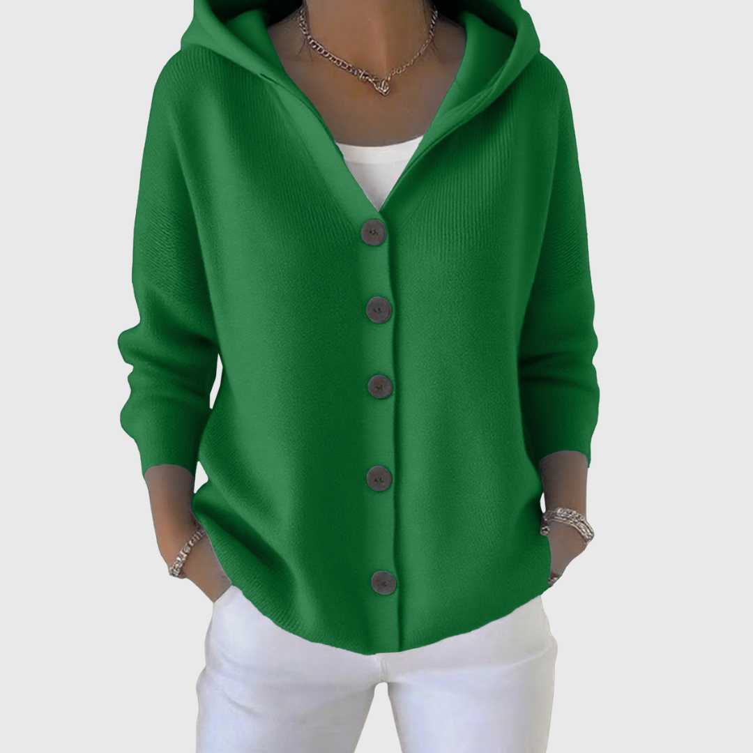 Clara | Soft Hooded Button Cardigan