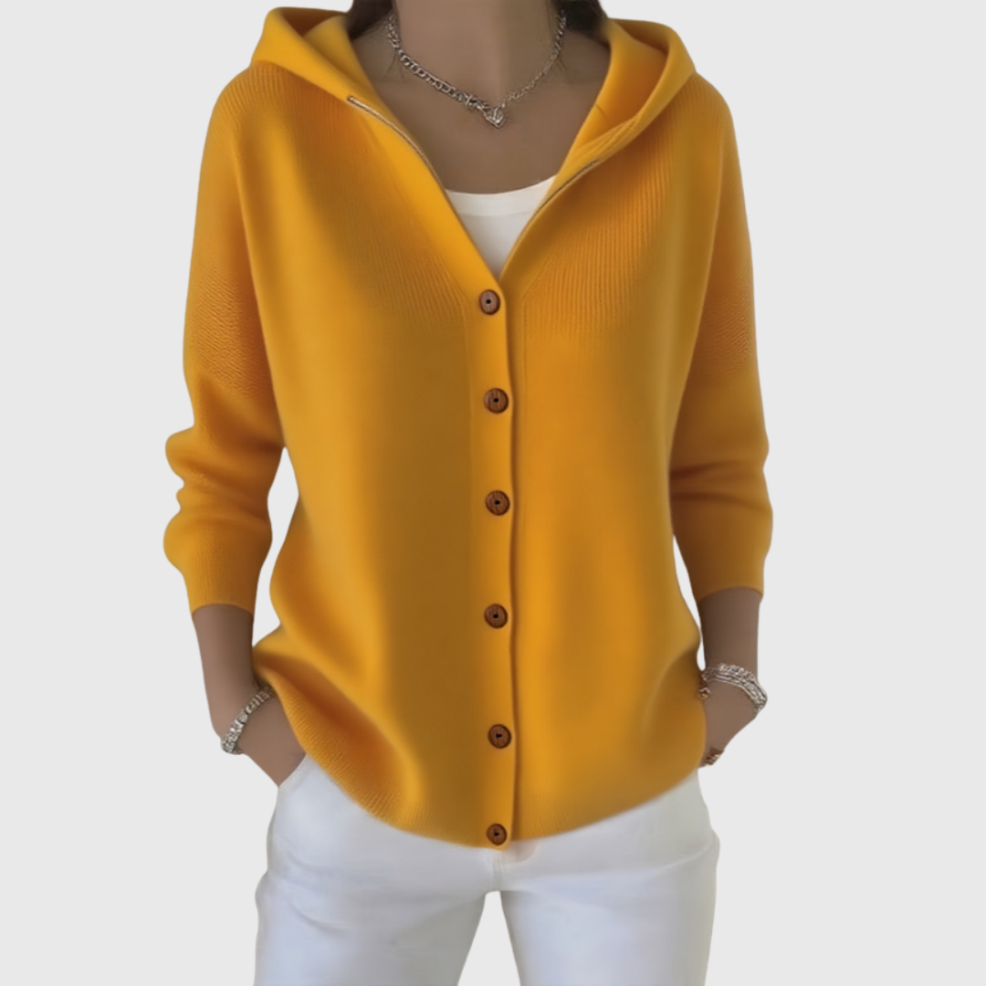 Clara | Soft Hooded Button Cardigan