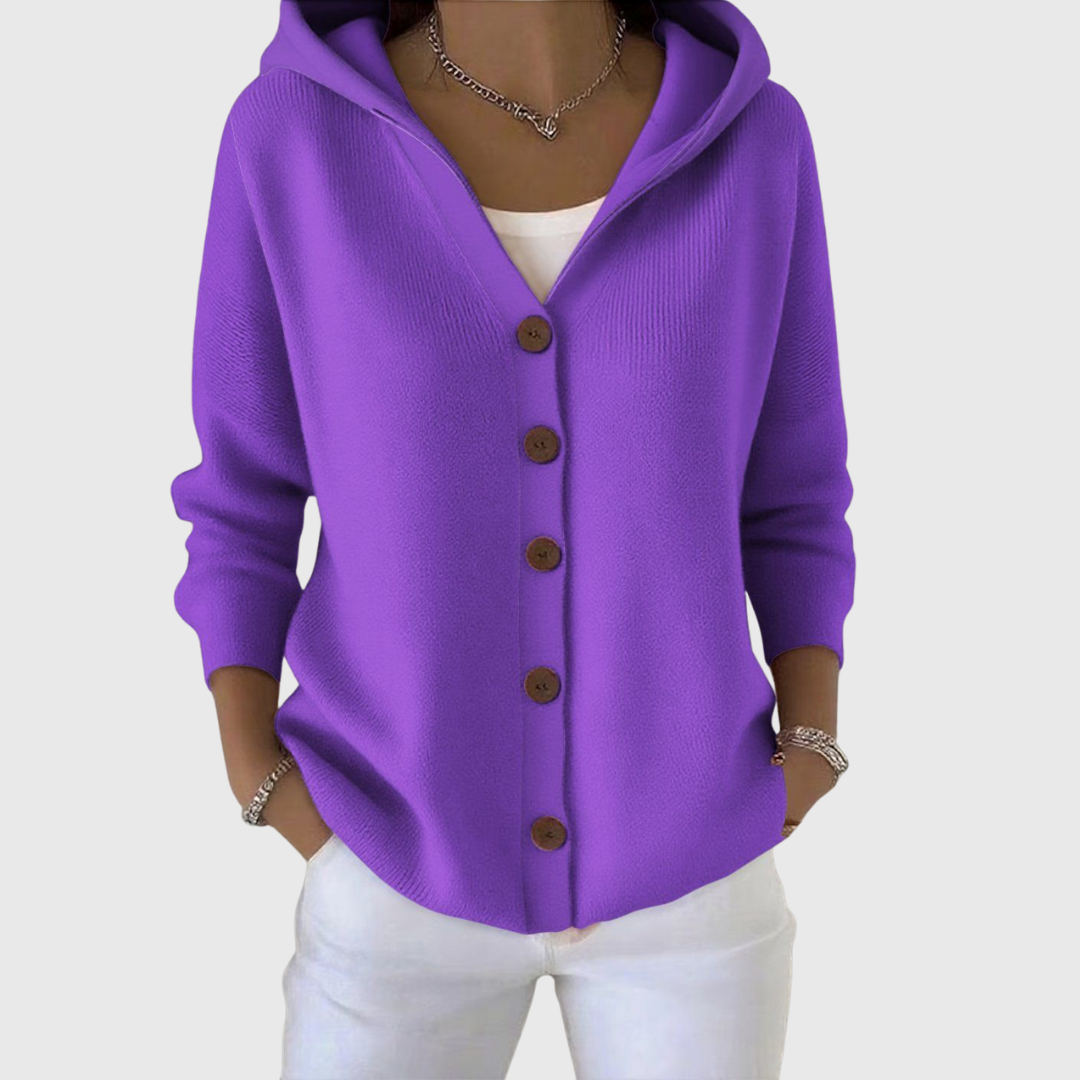 Clara | Soft Hooded Button Cardigan