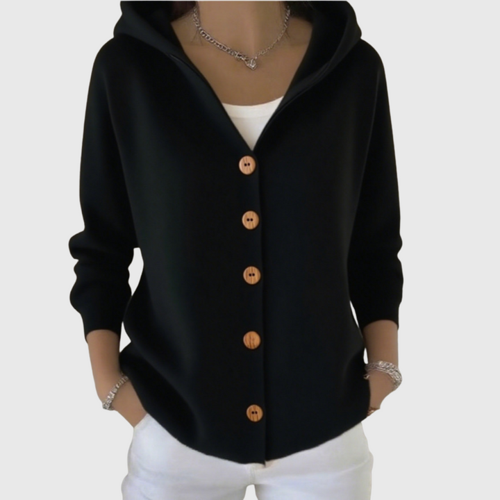 Clara | Soft Hooded Button Cardigan
