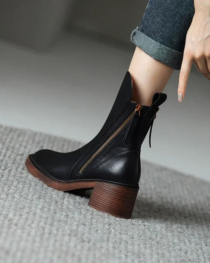 Caroline | Elegant Side-Zip Ankle Boots
