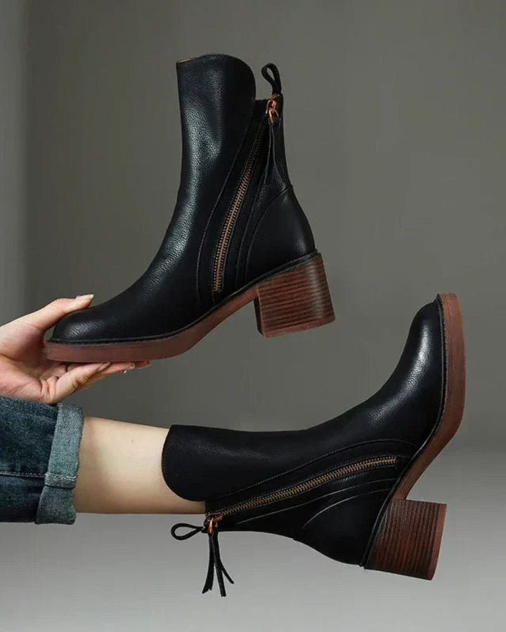 Caroline | Elegant Side-Zip Ankle Boots