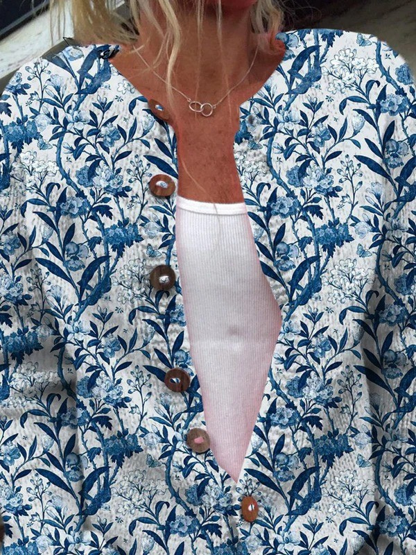 Tiverly | Vintage Floral Button Front Cardigan