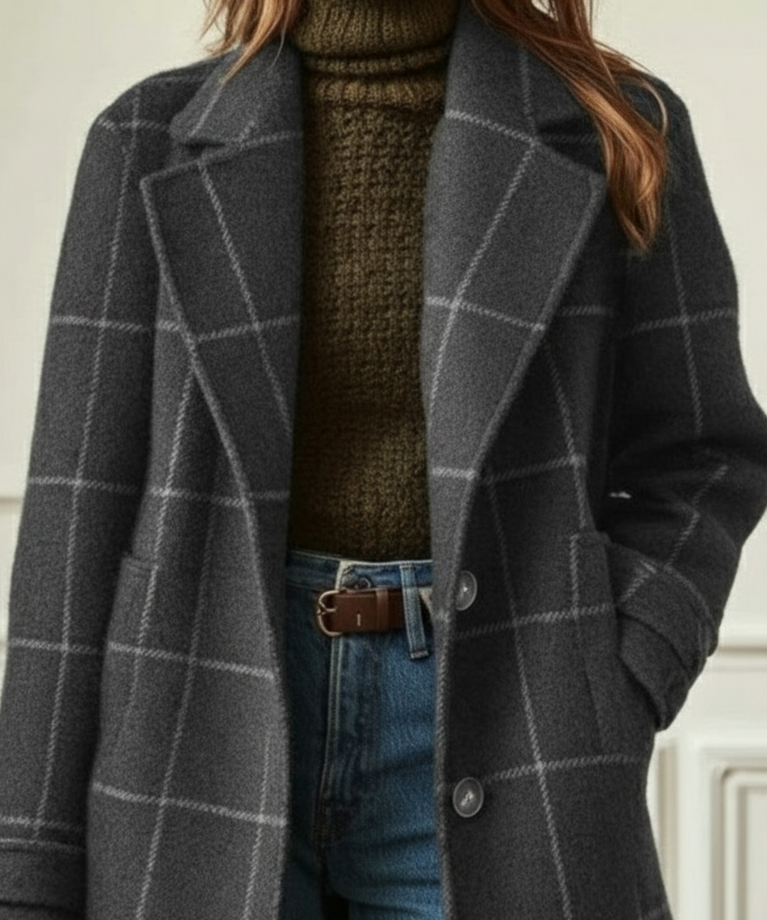 Caroline | Plaid Longline Coat