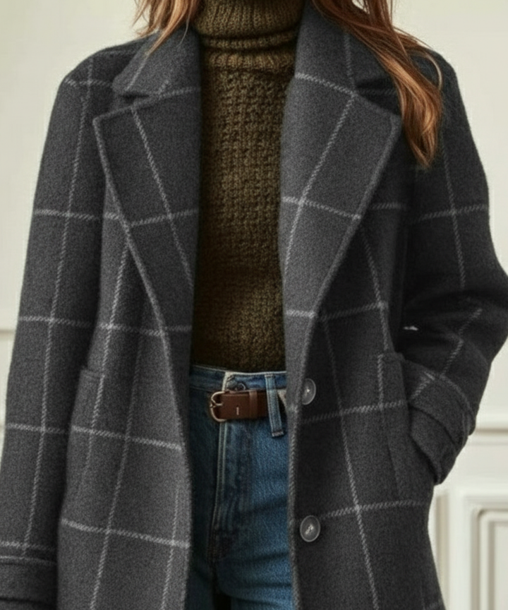Caroline | Plaid Longline Coat