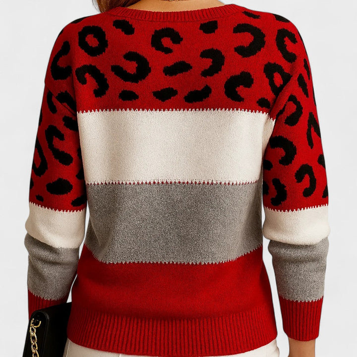 Julieta™ | Casual Sweater with Leopard Print