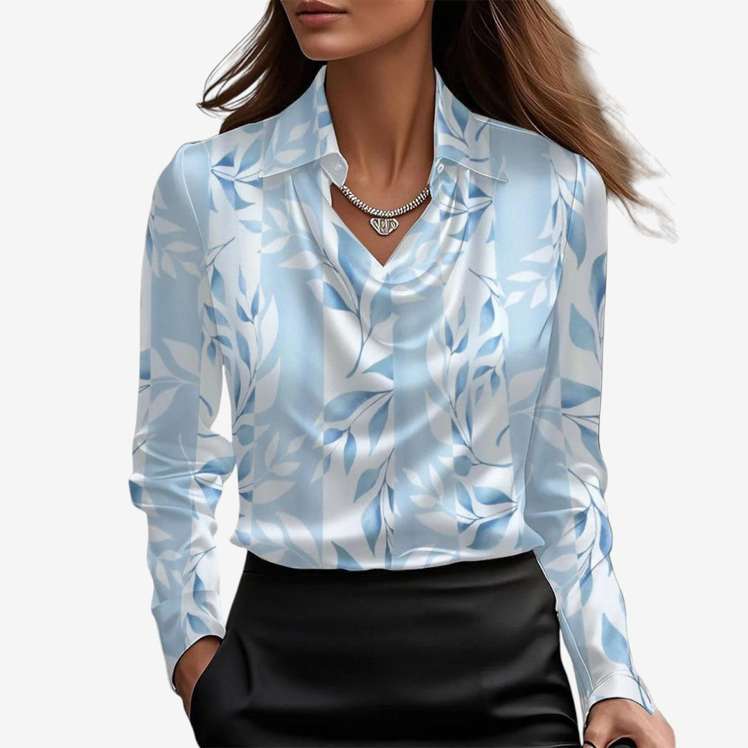 Caroline | Elegant Cowl Neck Blouse