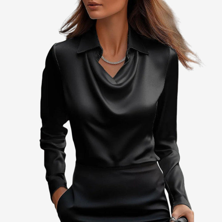 Caroline | Elegant Cowl Neck Blouse
