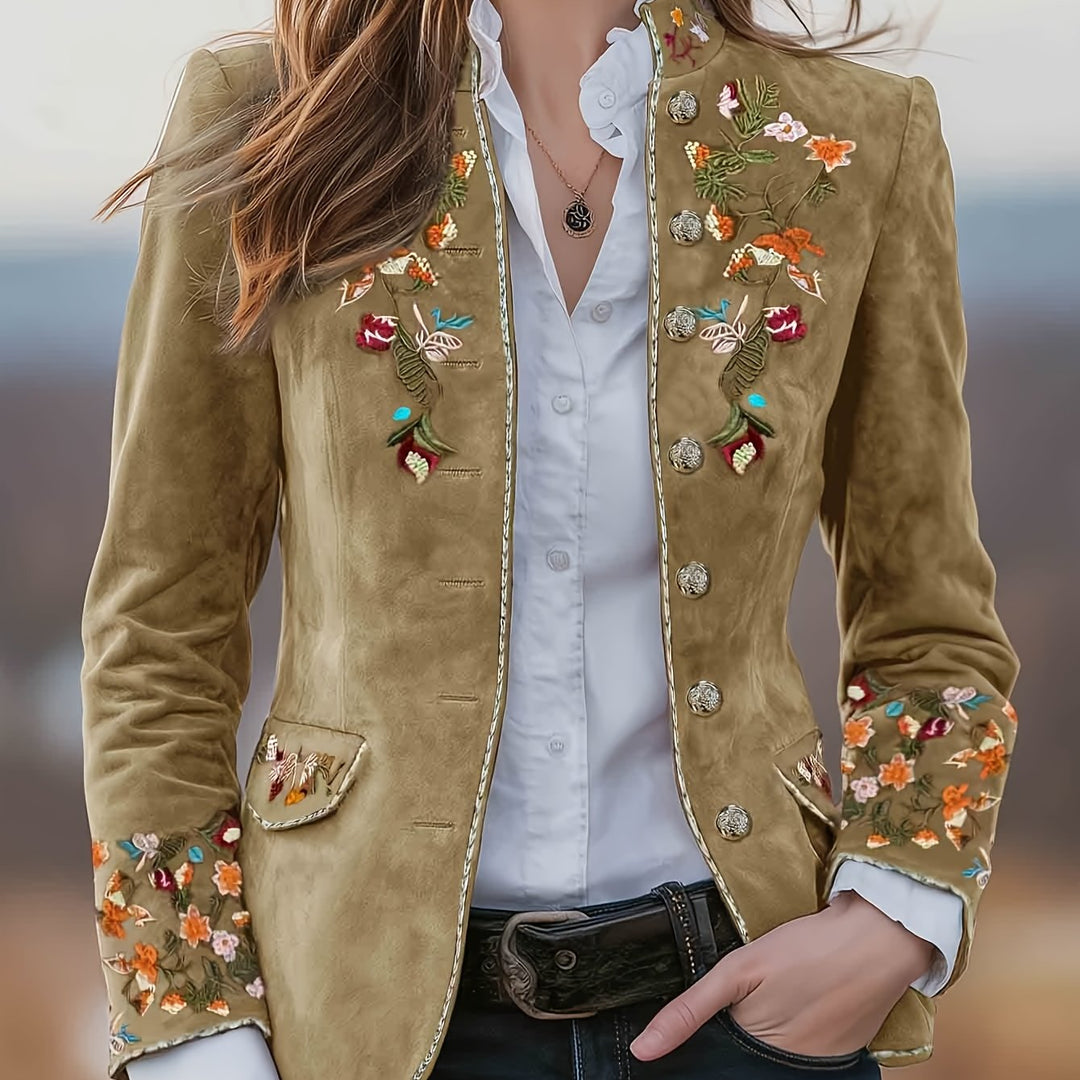 Rosalie | Embroidered Floral Blazer
