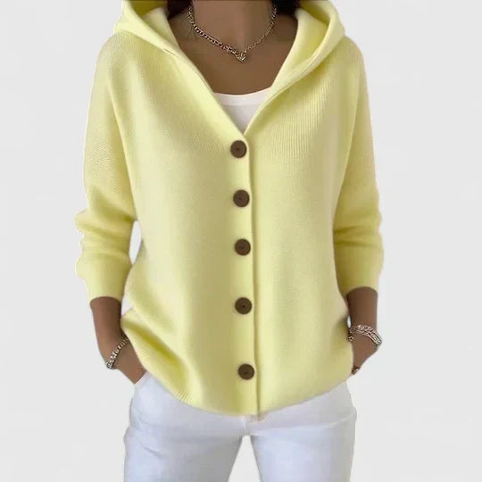 Clara | Soft Hooded Button Cardigan