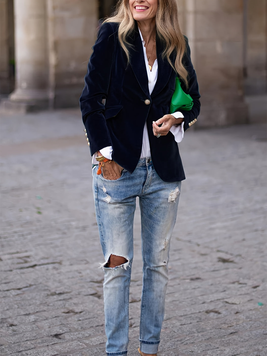 Camille | Classic Velvet Blazer