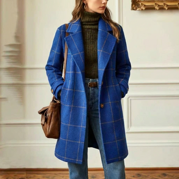 Caroline | Plaid Longline Coat