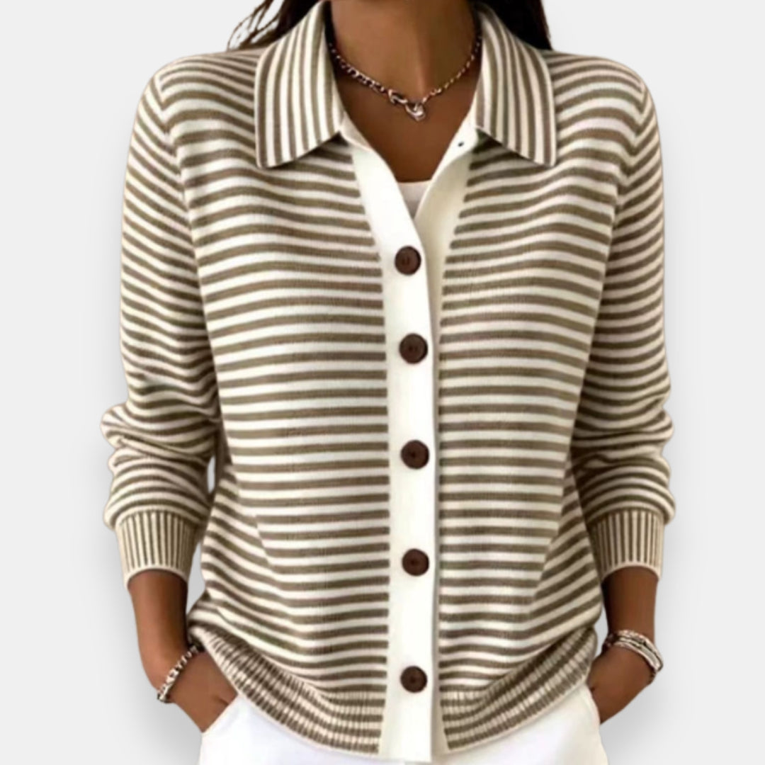 Lesley | Elegant Striped Cardigan