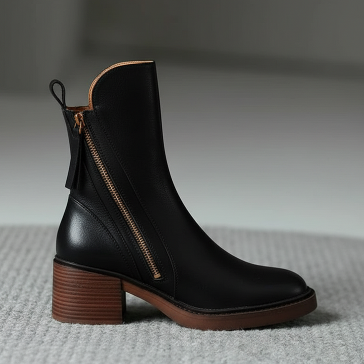 Caroline | Elegant Side-Zip Ankle Boots