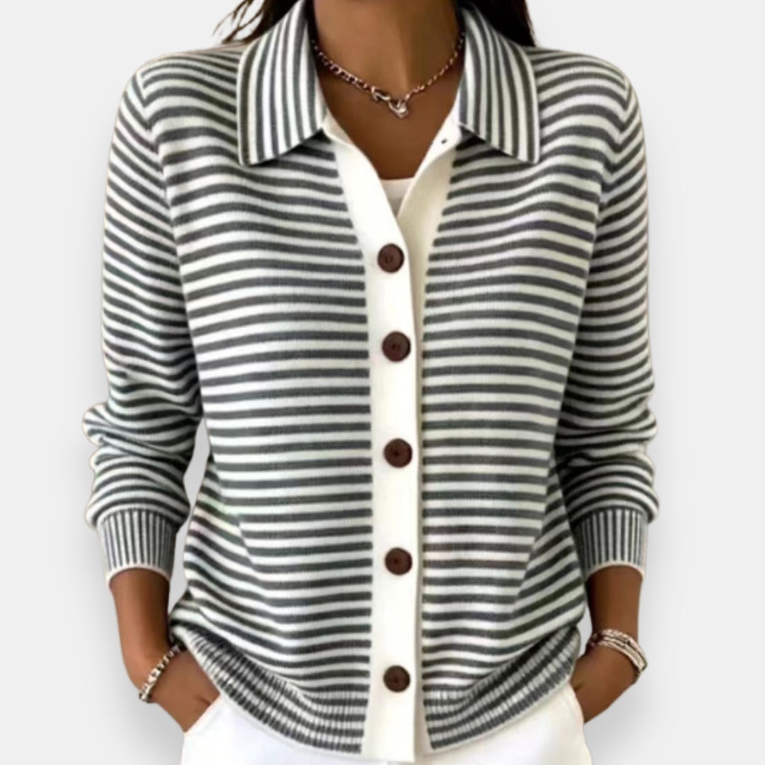 Lesley | Elegant Striped Cardigan