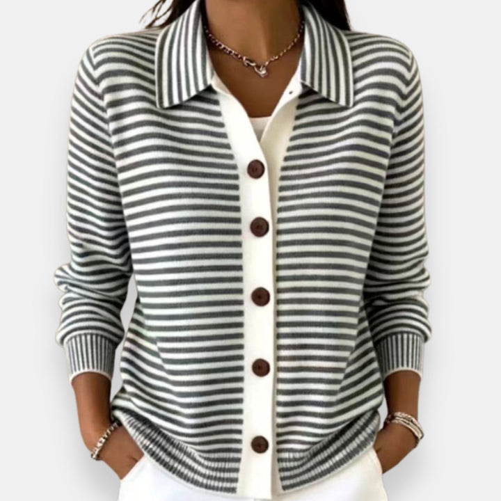 Lesley | Elegant Striped Cardigan