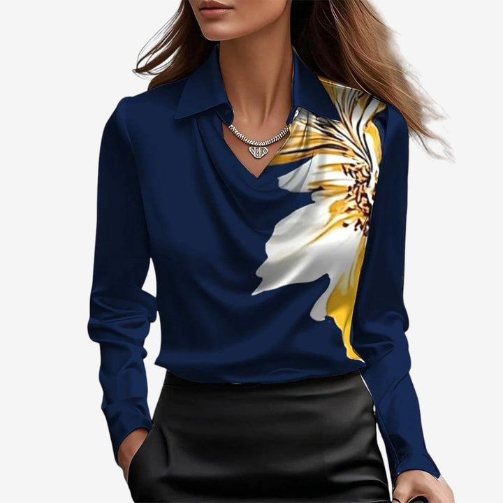 Caroline | Elegant Cowl Neck Blouse