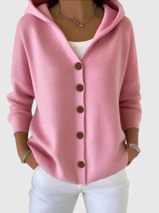 Clara | Soft Hooded Button Cardigan
