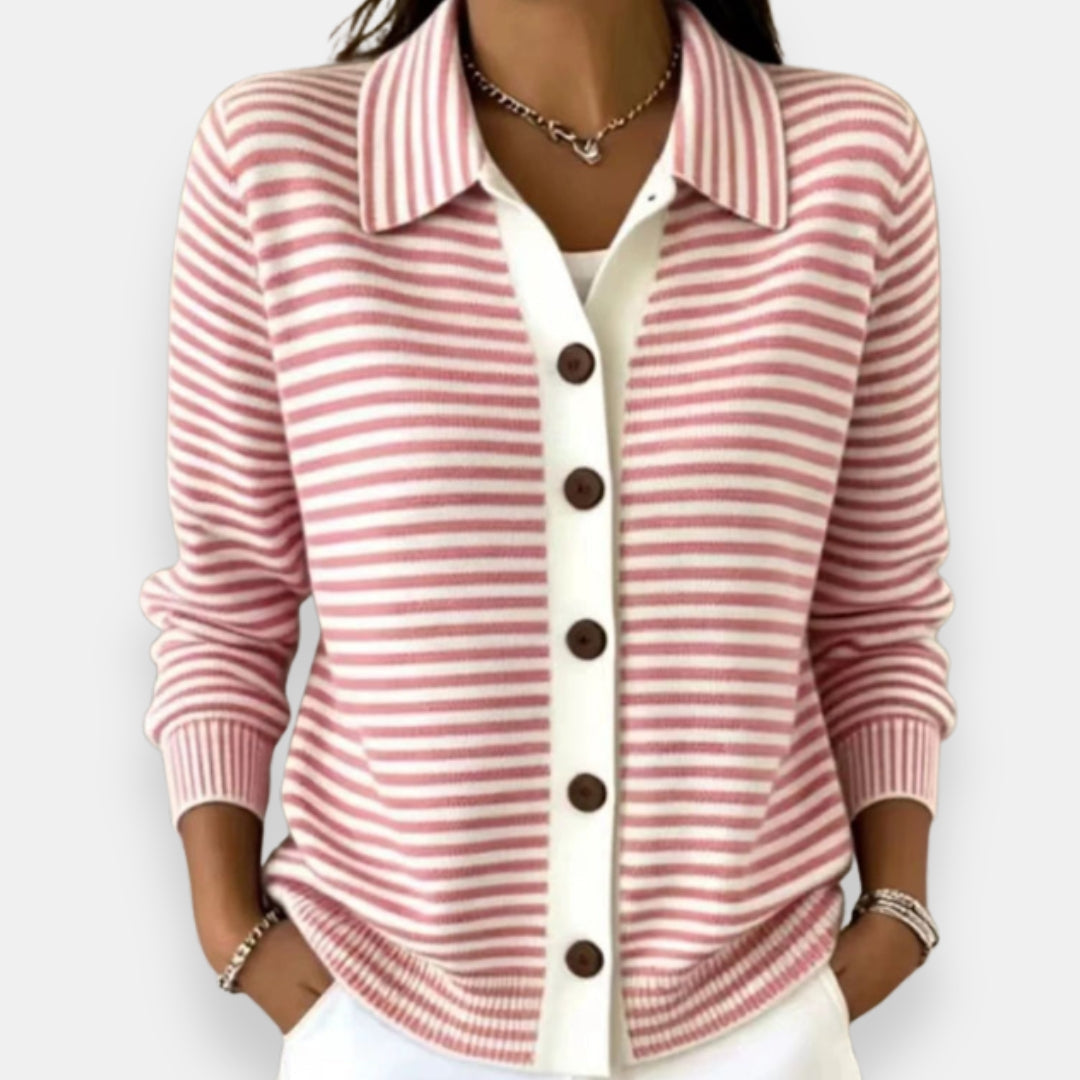 Lesley | Elegant Striped Cardigan