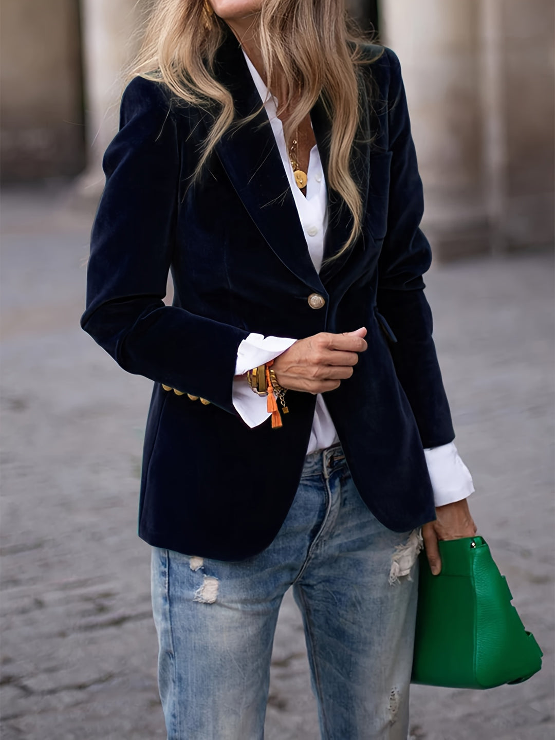 Camille | Classic Velvet Blazer