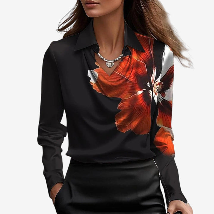 Caroline | Elegant Cowl Neck Blouse