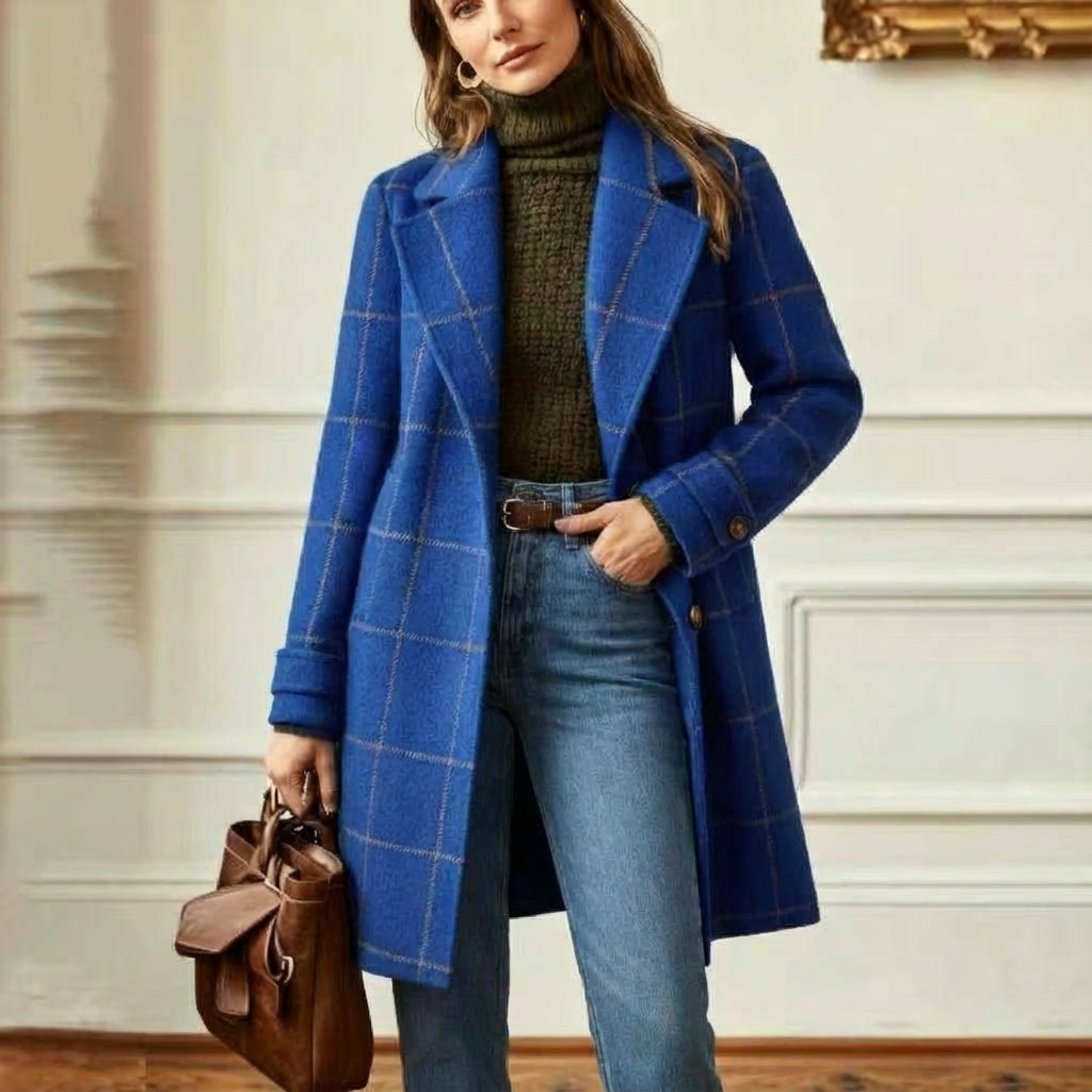 Caroline | Plaid Longline Coat