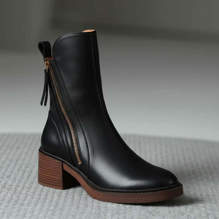 Caroline | Elegant Side-Zip Ankle Boots