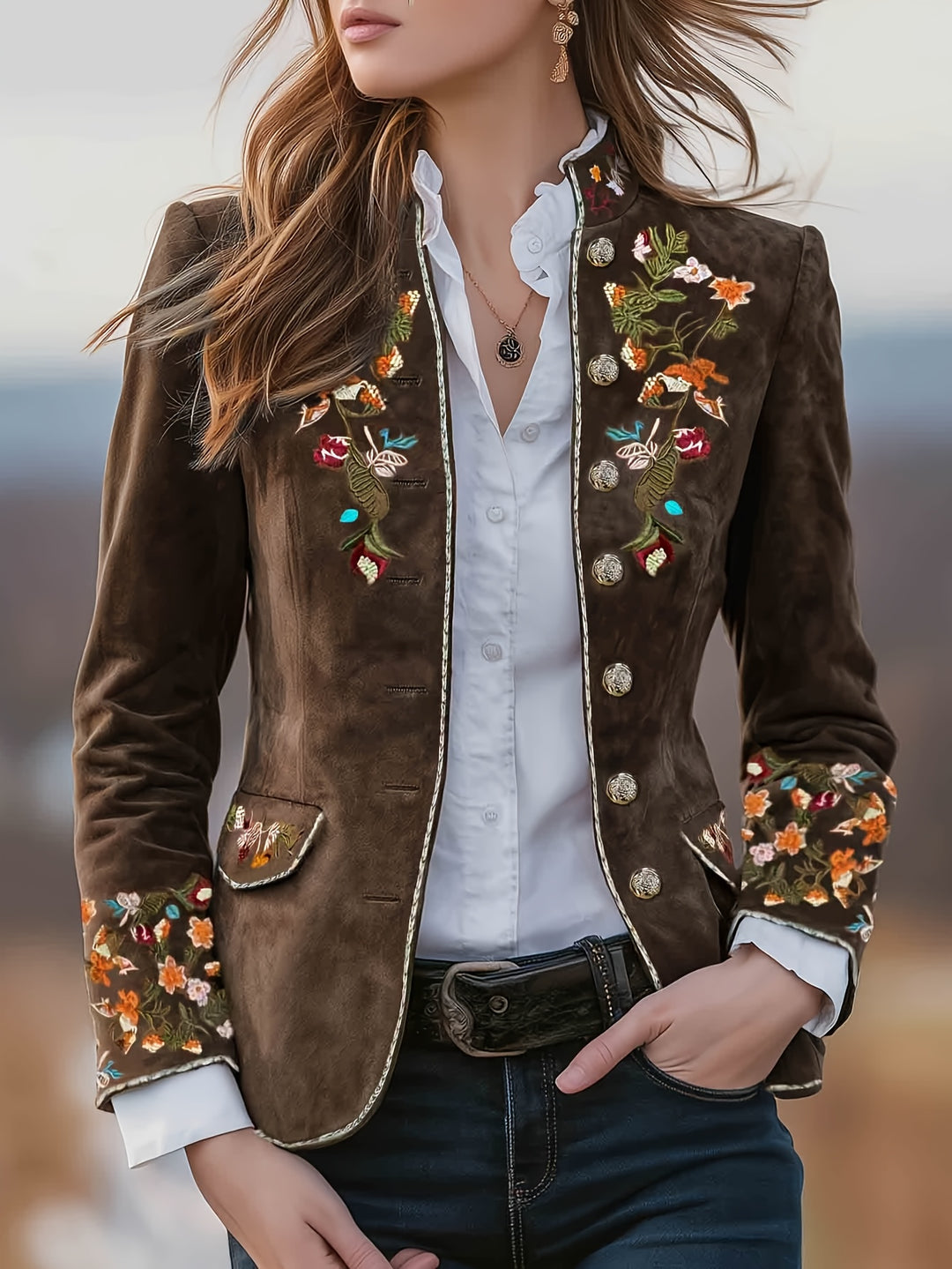 Rosalie | Embroidered Floral Blazer