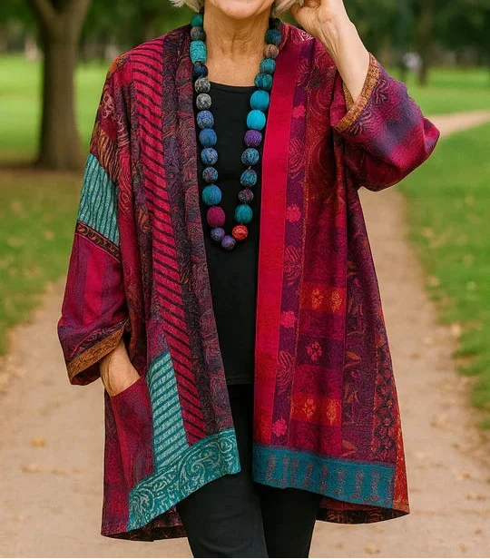 Isla | Colorful Patchwork Kimono Jacket