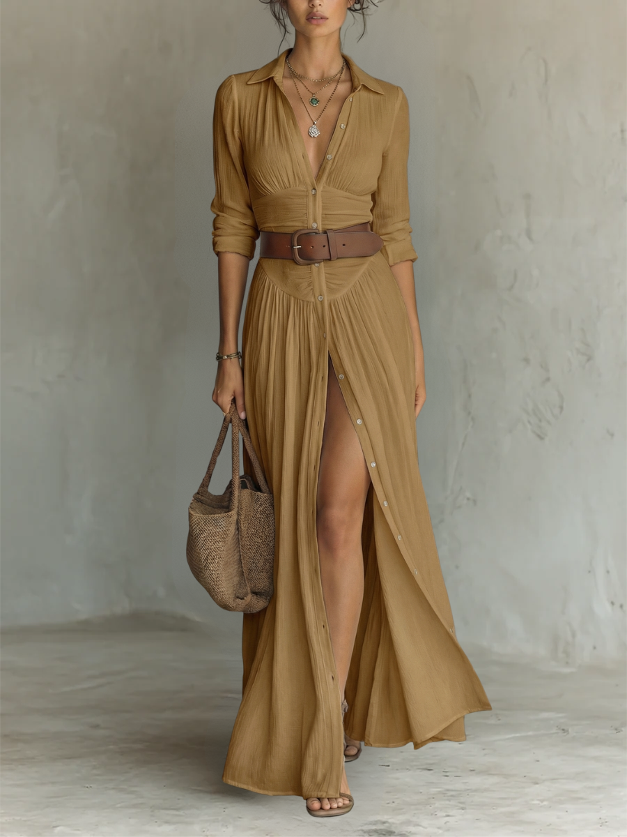 Sienna | Button-Front Maxi Dress