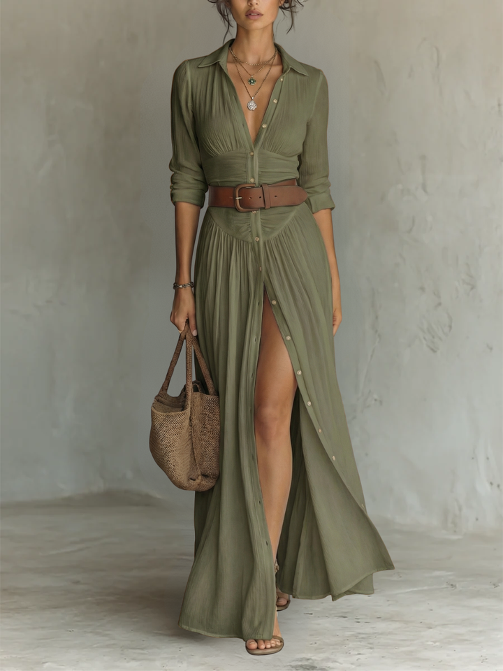 Sienna | Button-Front Maxi Dress