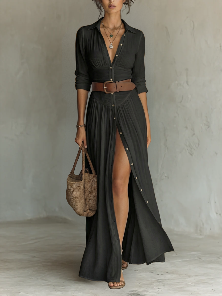 Sienna | Button-Front Maxi Dress