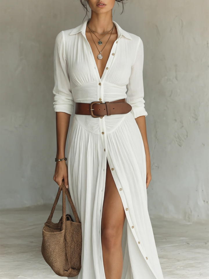Sienna | Button-Front Maxi Dress