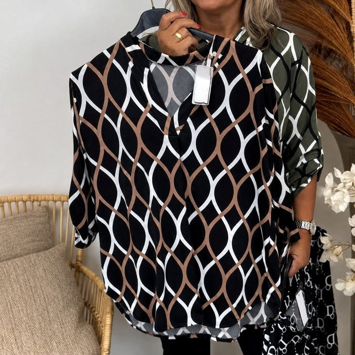 Monica | Printed V-Neck Blouse
