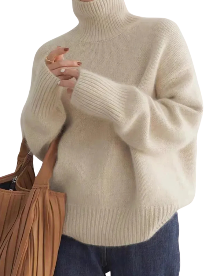 Women's Turtleneck Pullover, Ribbed Knit