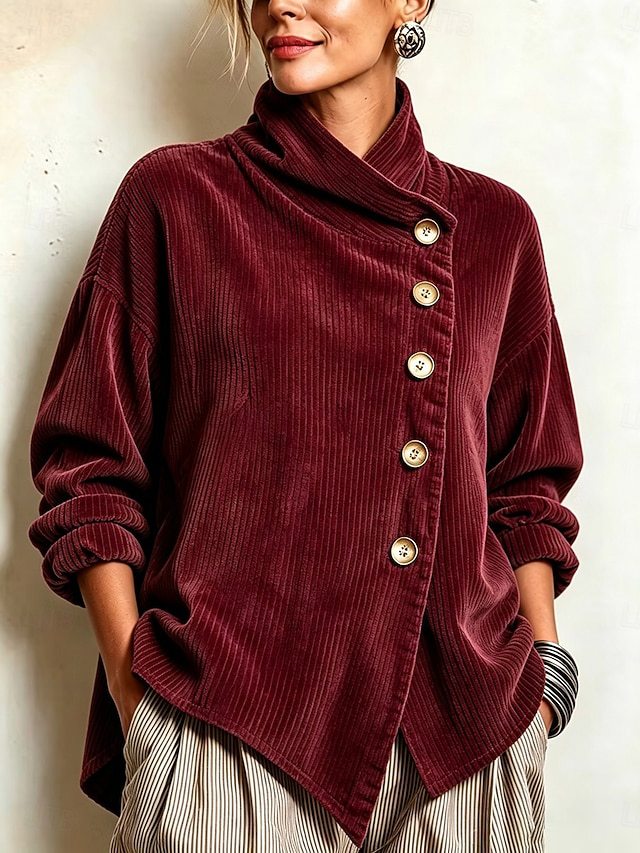 Valerie | Elegant Button-Up Corduroy Jacket