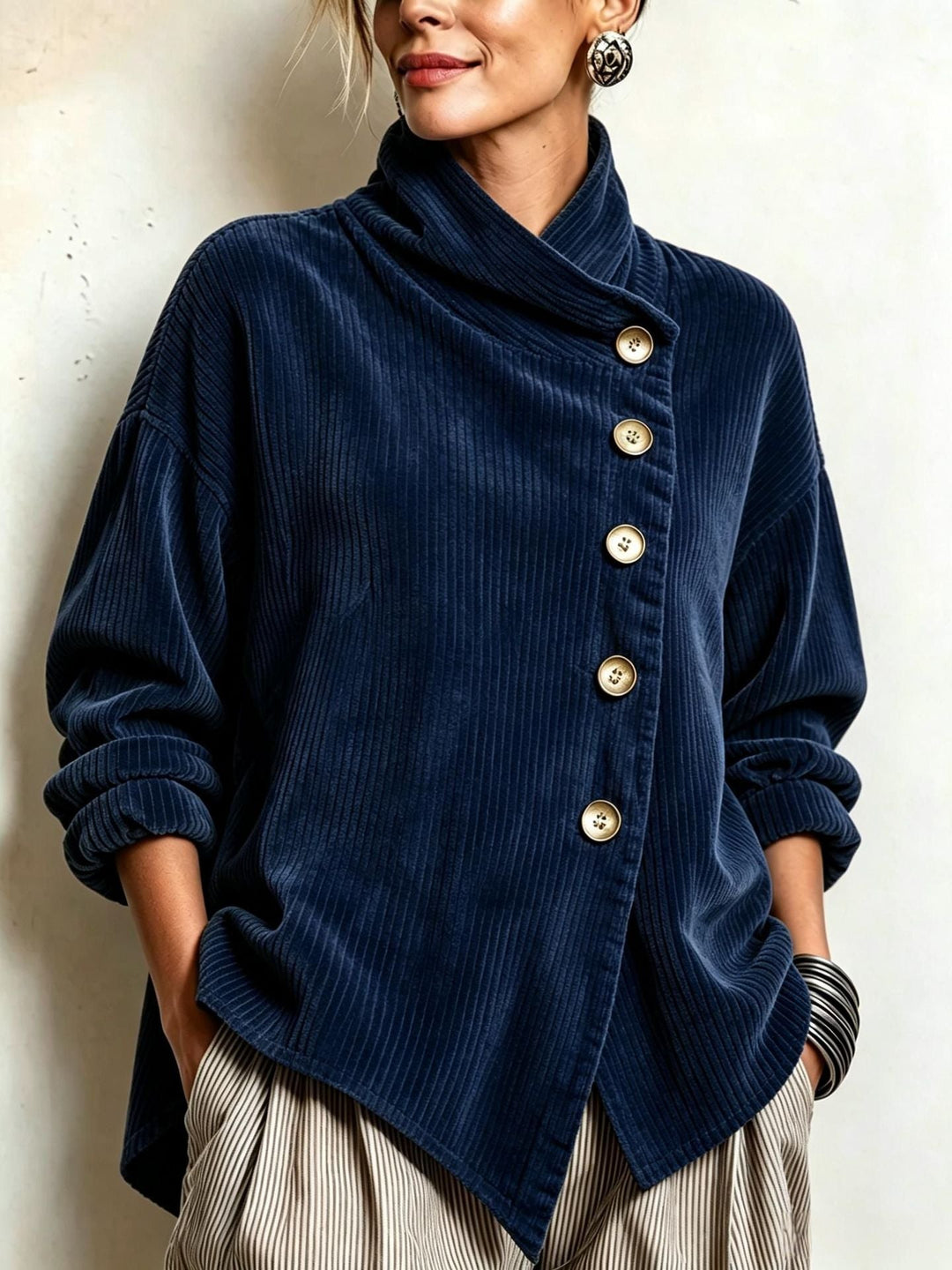 Valerie | Elegant Button-Up Corduroy Jacket
