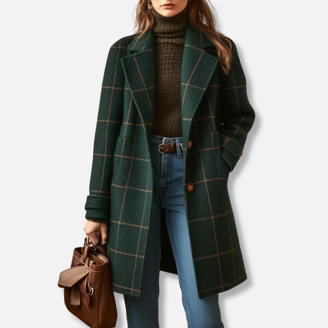 Caroline | Plaid Longline Coat