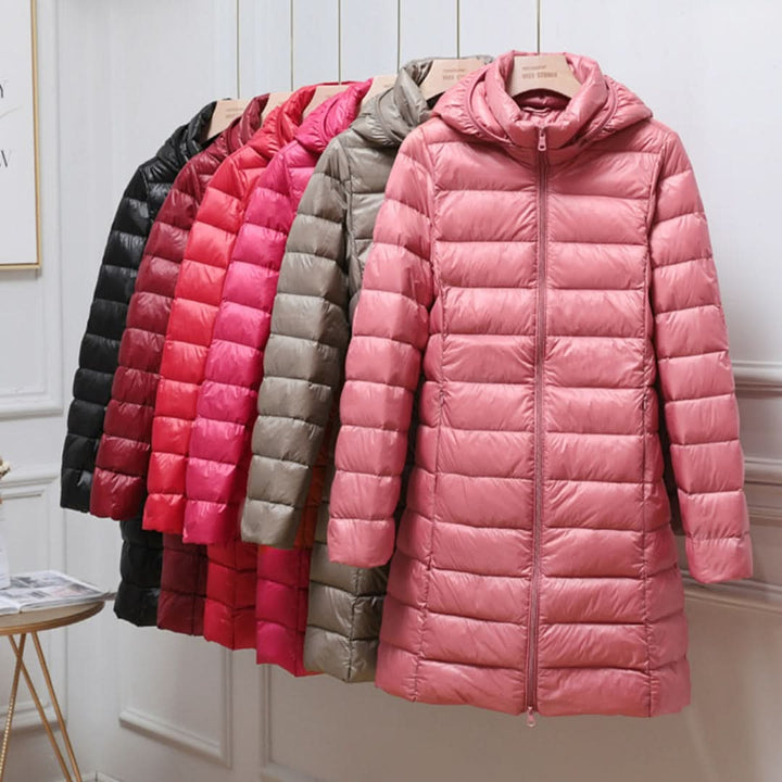 Caroline | Lightweight Hooded Puffer Coat
