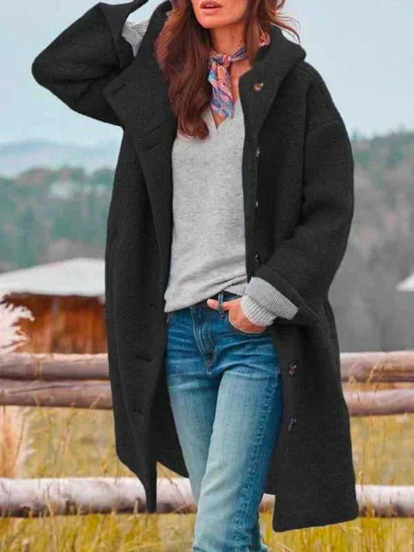 Sophie | Elegant Lång Vinterjacka Dam Med Fickor