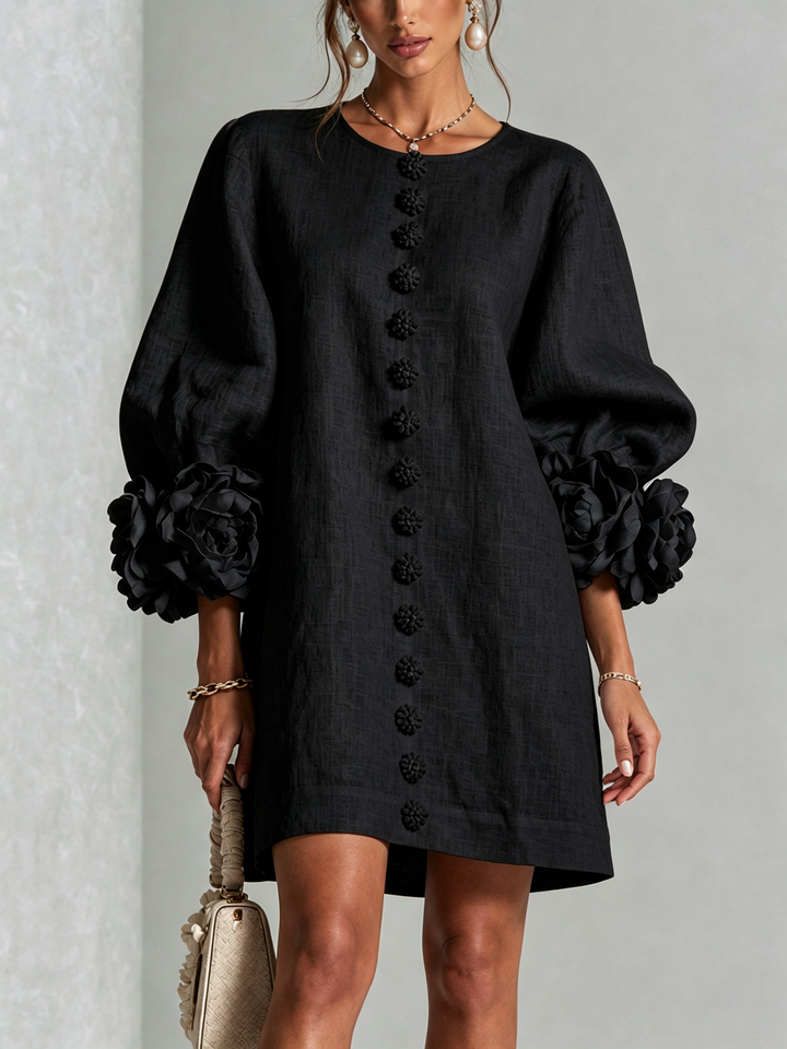 Clara | Elegant Button-Detail Knit Dress