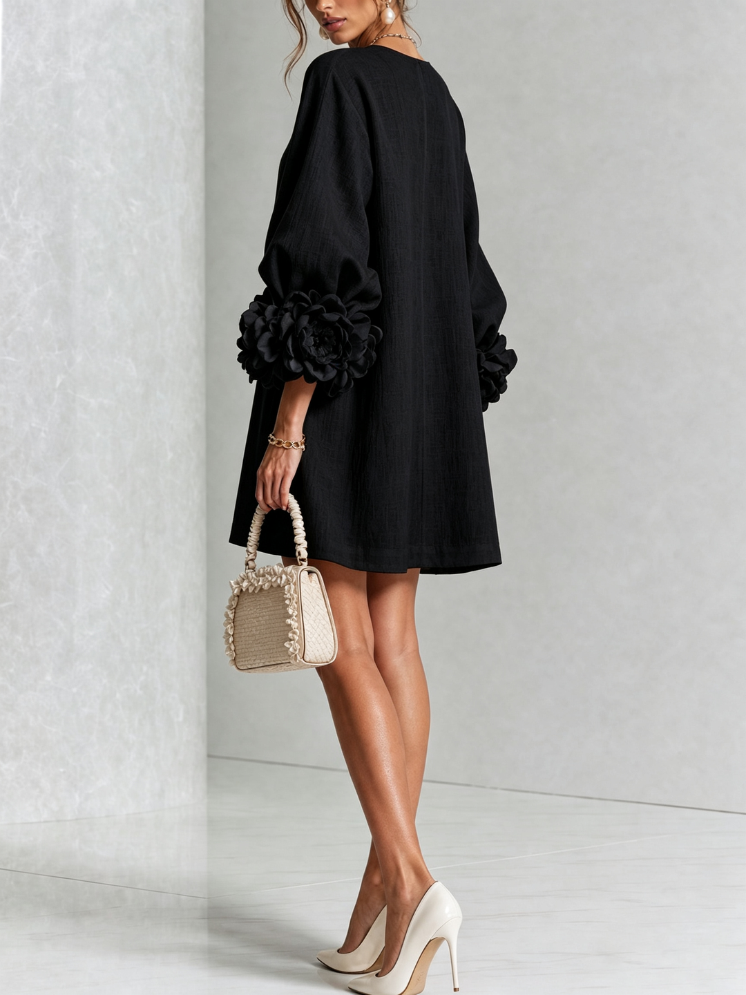 Clara | Elegant Button-Detail Knit Dress
