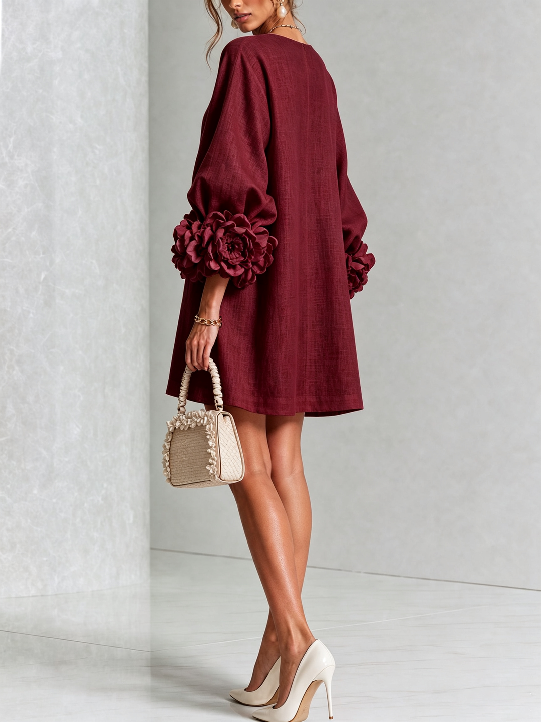 Clara | Elegant Button-Detail Knit Dress